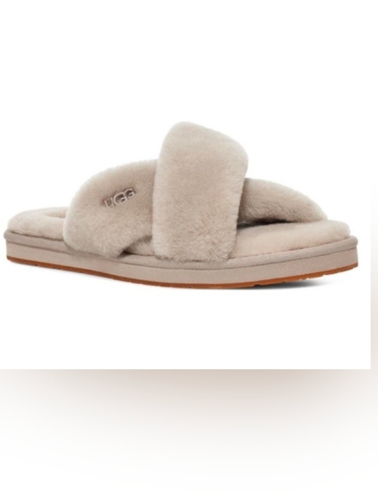 UGG Shoes - UGG Fuzzie Lamb Slides in Light Gray - Size 9